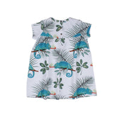 Vestido manga curta confeccionado em algodão (orgânico)
